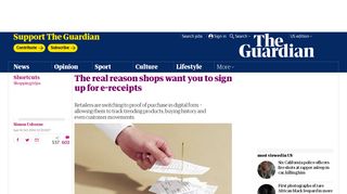 The real reason shops want you to sign up for e-receipts | Travel | The ...