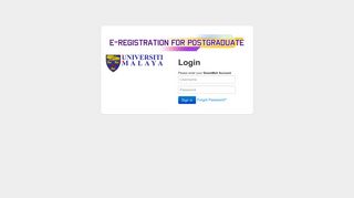 e-Registration (2) : Login