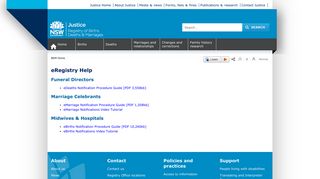 e-Registry Help - NSW Registry of Births Deaths & Marriages