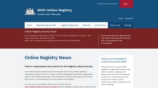 Online Registry News | NSW Online Registry