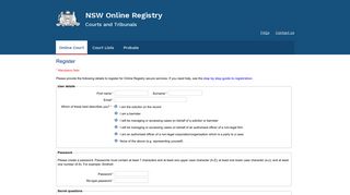 Register | Online Registry - NSW Online Registry