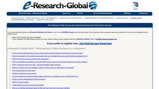 FAQs for Panel Members for Joining, Taking ... - e-Research-Global.com