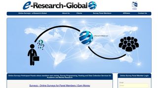e-Research-Global.com: Surveys - Consumer Participant Panels and ...