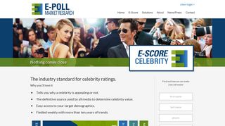 E-Poll Market Research | E-Score: Celebrity