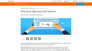 How to e-Sign your GST returns - Avalara
