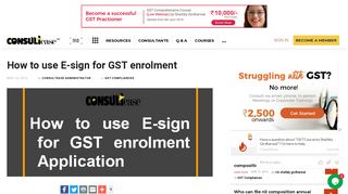 How to use E-sign for GST enrolment - CONSULTEASE.COM