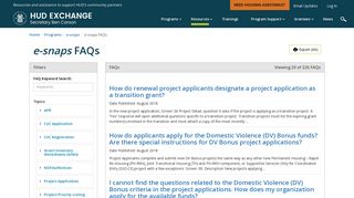 e-snaps FAQs - HUD Exchange