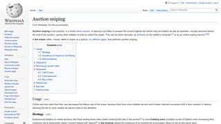 Auction sniping - Wikipedia
