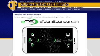 eTeamSponsor - California Interscholastic Federation