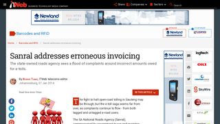 Sanral addresses erroneous invoicing | ITWeb