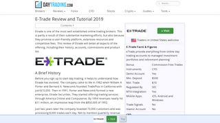 E-Trade review - Account, App and Fees info. Login and trade at eTrade.