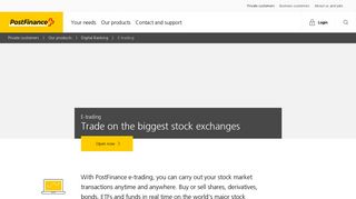 E-trading | PostFinance