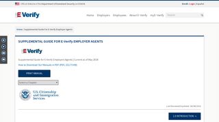 Supplemental Guide For E-Verify Employer Agents