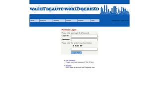 WaterBeauteWorld - Member Login - Water Beaute World Berhad