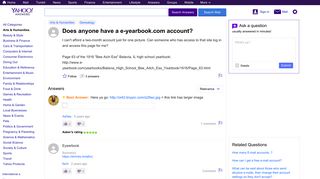 Does anyone have a e-yearbook.com account? | Yahoo Answers