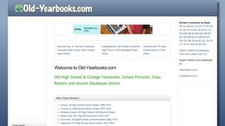 Welcome to Old-Yearbooks.com | Old Yearbooks, Alumni Rosters ...