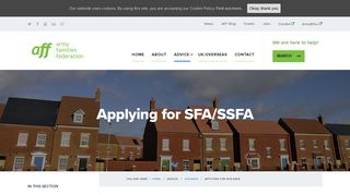Applying for SFA/SSFA - Army Families Federation