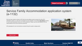 Service Family Accommodation application system (e-1132) - RAF ...