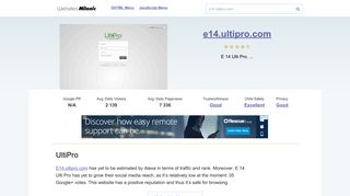 E14.ultipro.com website. UltiPro.