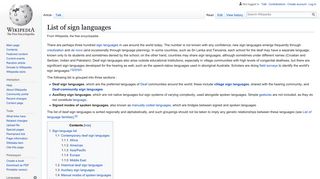 List of sign languages - Wikipedia