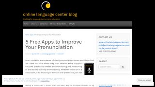 5 Free Apps to Improve Your Pronunciation | online language center ...