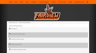 Fairview Public Schools - Other Staff Quicklinks