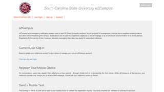 E2Campus Signup - South Carolina State University
