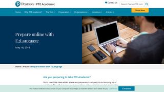 Prepare online with E2Language - PTE Academic