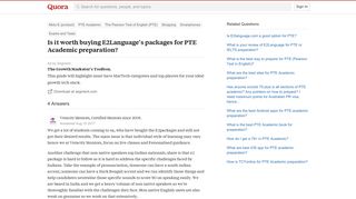 Is it worth buying E2Language's packages for PTE Academic ...