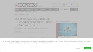 The Division 2 beta SIGN UP - Release date news from Ubisoft E3 ...