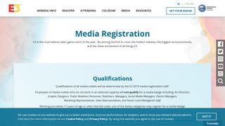 Media Registration - E3 Expo