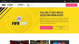 Play FIFA 17 First with EA Access & Origin Access - EA Sports