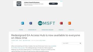 Redesigned EA Access Hub is now available to everyone on Xbox ...