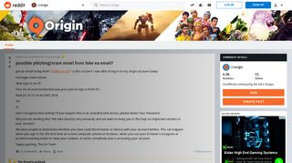 possible phishing/scam email from fake ea email? : origin - Reddit