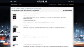 Battlelog login fail - Forums - Battlelog / Battlefield 3