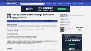 can I log in with a different origin account??? - Dragon Age: Inquisition ...