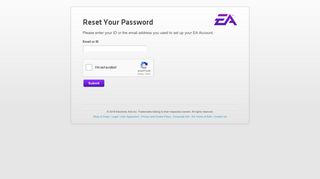 Reset Your Password - Electronic Arts