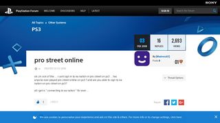 pro street online - PlayStation Forum