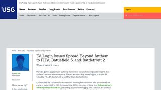 EA Login Issues Spread Beyond Anthem to FIFA, Battlefield 5, and ...