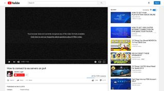 How to connect to ea servers on ps4 - YouTube