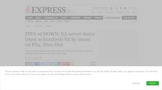 FIFA 19 DOWN: EA server status latest as hundreds hit by issues on ...