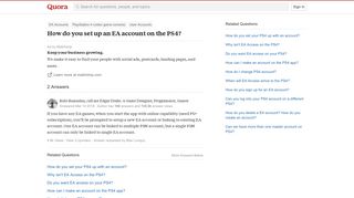 How to set up an EA account on the PS4 - Quora