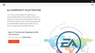 EA Playtesting - Sign in