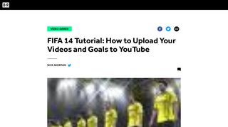 FIFA 14 Tutorial: How to Upload Your Videos and Goals to YouTube ...
