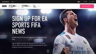 EA SPORTS FIFA - Newsletter Sign Up