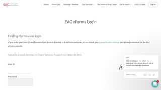 EAC eForms Login – Estate Agents Co-operative