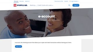 Electronic Accounts - e-account - Banco Popular Virgin Islands