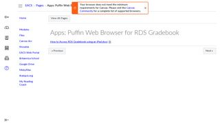 Apps: Puffin Web Browser for RDS Gradebook: EACS Teacher ...