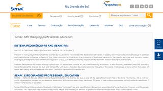 Senac-RS | Cursos de Formação e Aperfeicoamento, Técnicos ...