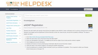 eADAP Registration - Georgia Department of Education. All rights ...